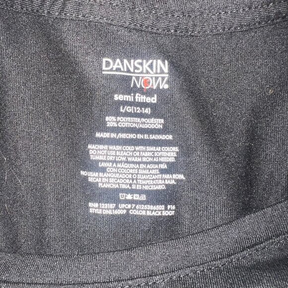 Women’s Black Semi Fitted Active T-Shirt Basic Workout Top Danskin L - Picture 6 of 6